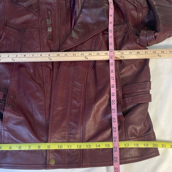 Lambskin real leather cosplay galaxy skylord guardian handmade burgundy maroon - Picture 9 of 15